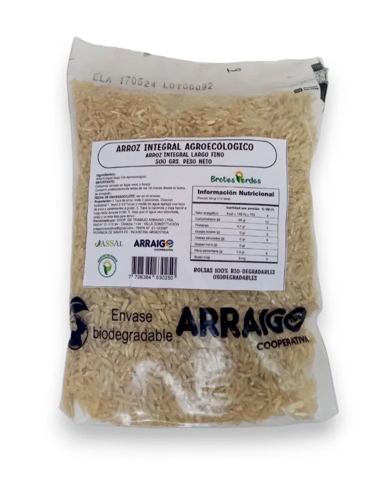 Arroz Integral Largo Fino Agroecologico