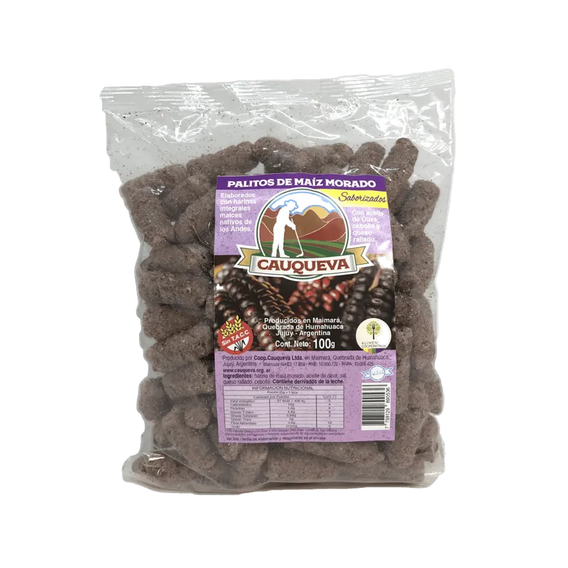 Chizitos de Harina de Maíz Morado