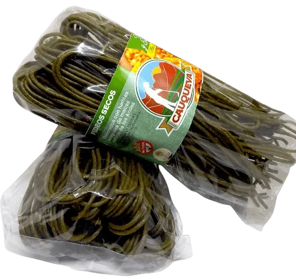 Fideos Maiz Amarillo Y Espinaca