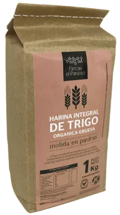 Harina Trigo Integral Organica Gruesa -Molida En Piedras-
