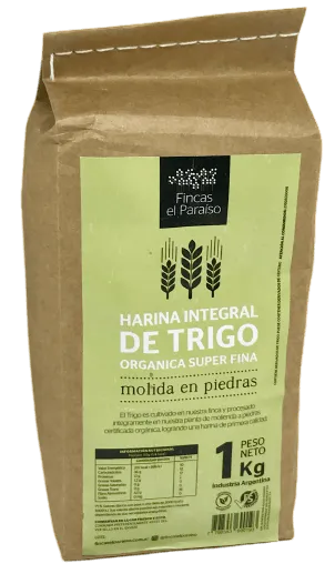 Harina Trigo Integral Organica Superfina (Tipo 000) -Molida En Piedras-