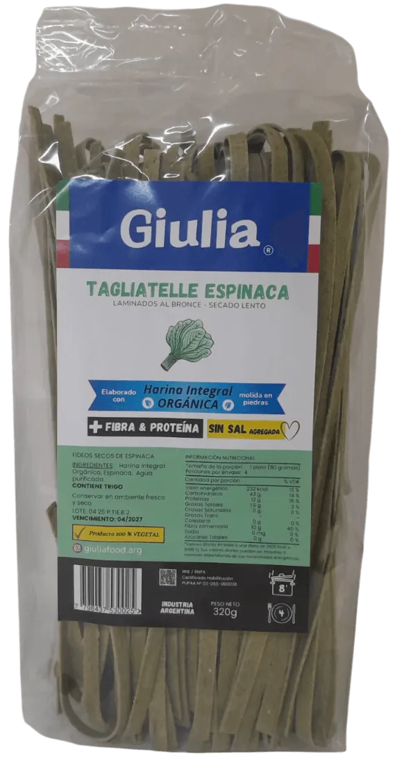 Fideos Tagliatelle Espinaca
