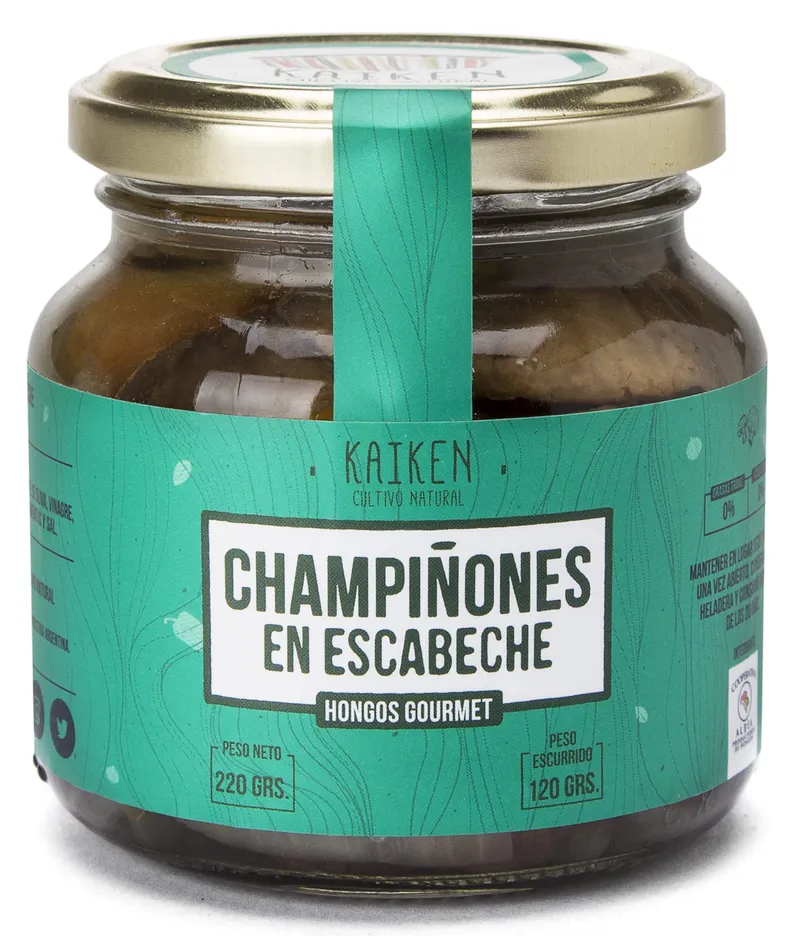 Hongos champiñones escabeche