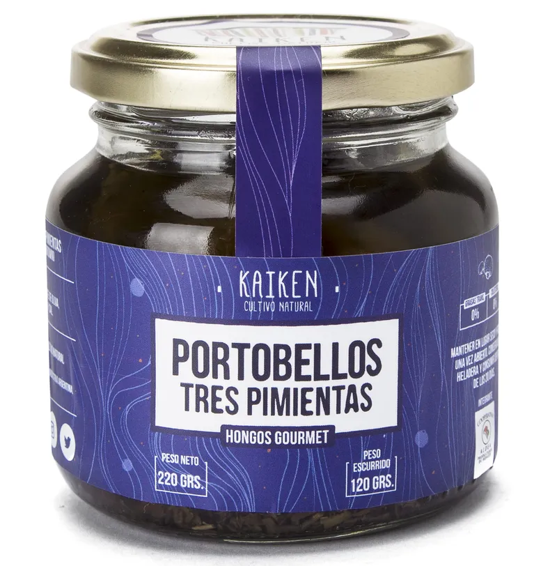 Hongos portobellos 3 pimientas 