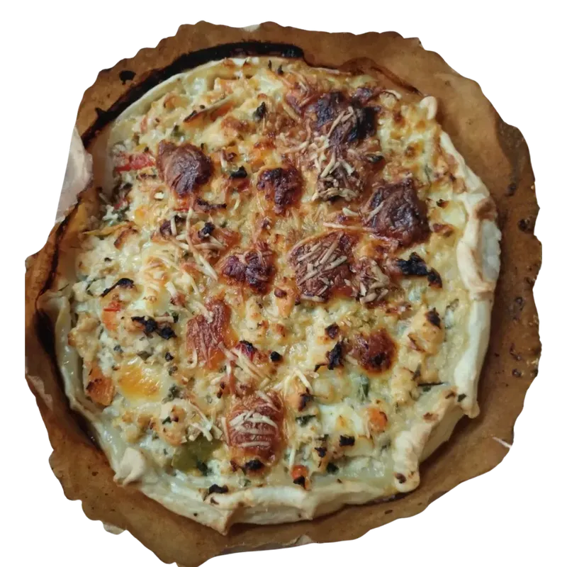 Tarta de pollo y vegetales