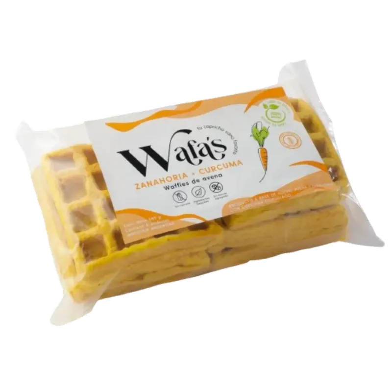 Waffles de zanahoria y cúrcuma