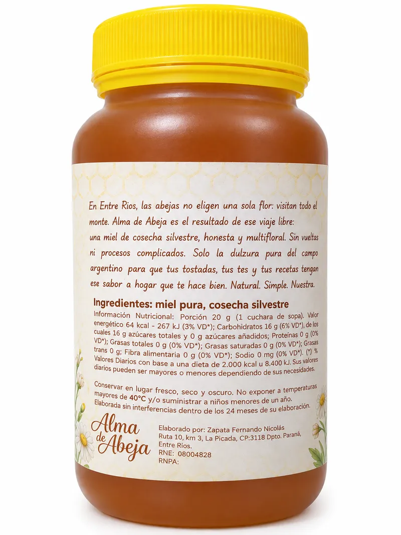 Miel Agroecologica x kg 1000 g Alma de Abeja