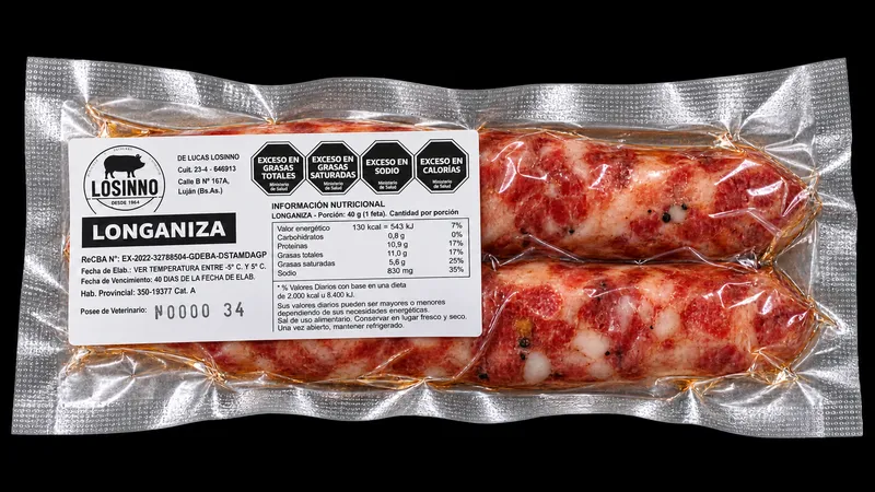 Longaniza envasada